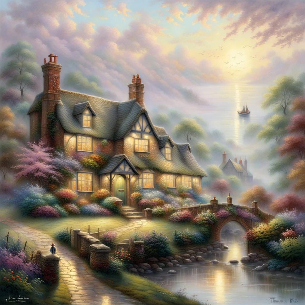 Ethereal Fantasy England in Hyperdetailed Mist