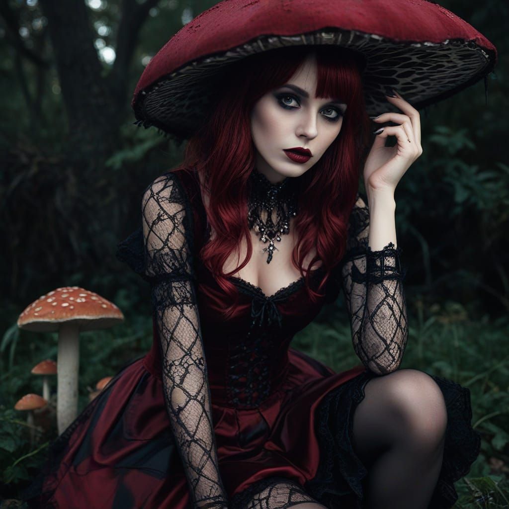 Gothic Fantasy Portrait of a Dark Romantic Alice