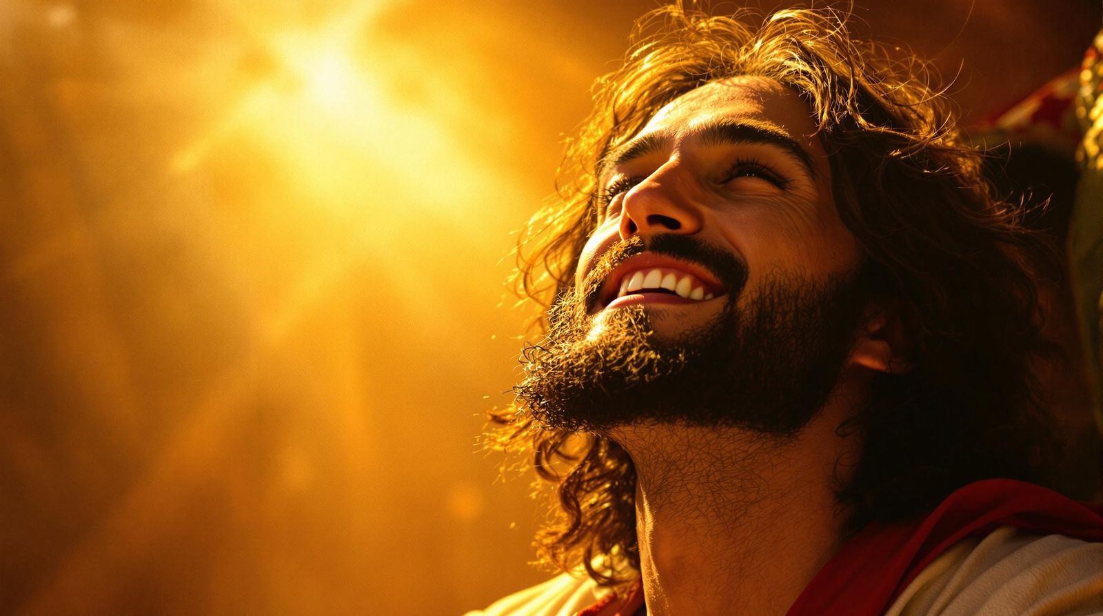 Jesus in Radiant Sunshine, Realistic Portrait