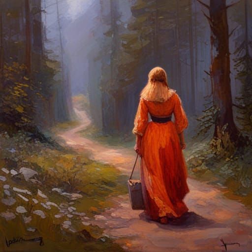 Melancholic Farewell Painting in Gurney Style