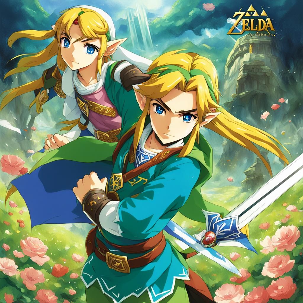 Zelda in Anime Key Visual Style