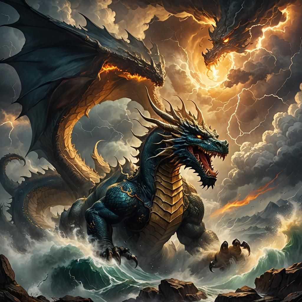 Storm Dragon Unleashes Torrent of Rain and Wind