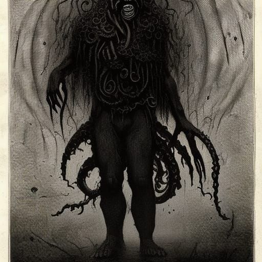 Lovecraftian Werewolf Horror Art