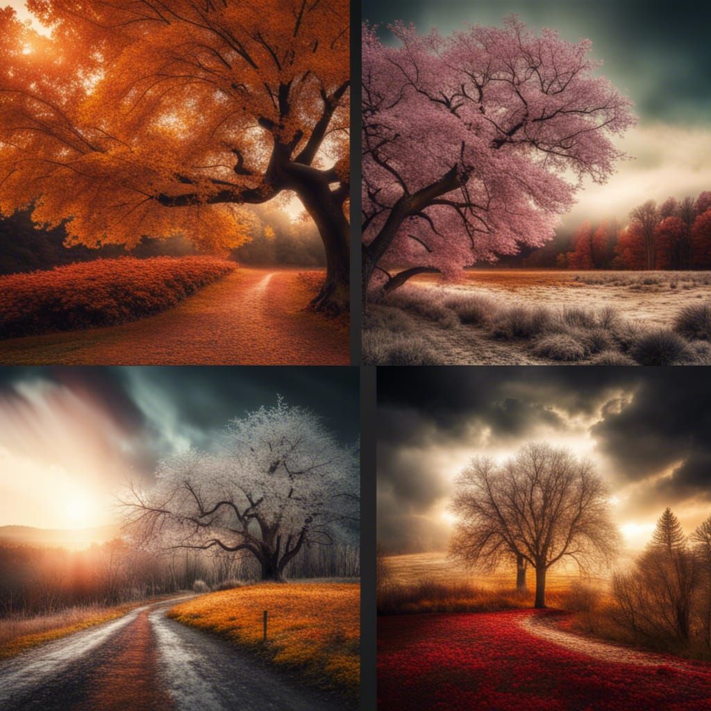 Seasons Transition in Hyperrealistic Detail