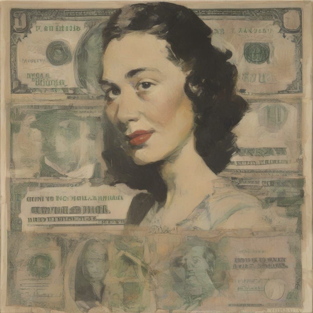 Material Girl Seeks Wealth in Expressive Mixed Media Art