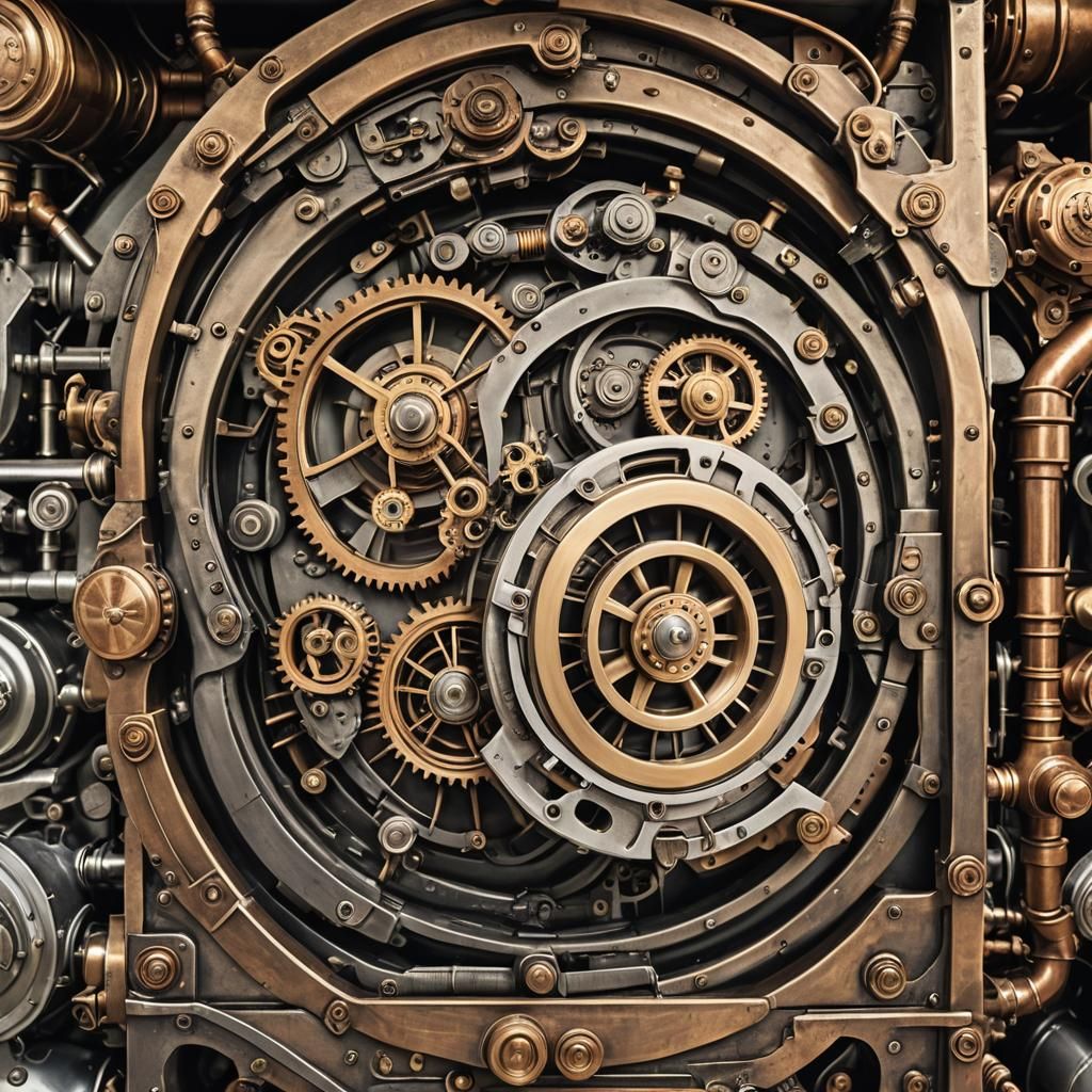 Steampunk Washing Machine Engine: Victorian Era Design