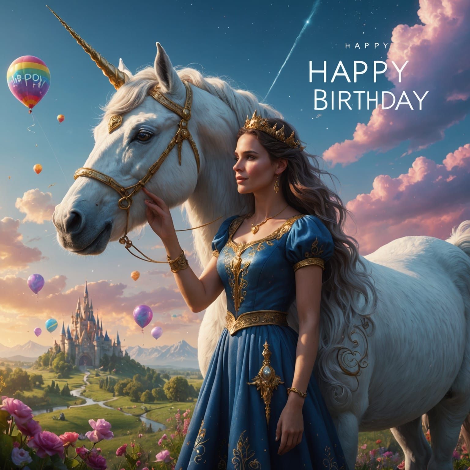 Woman and Unicorn Fantasy Concept Art