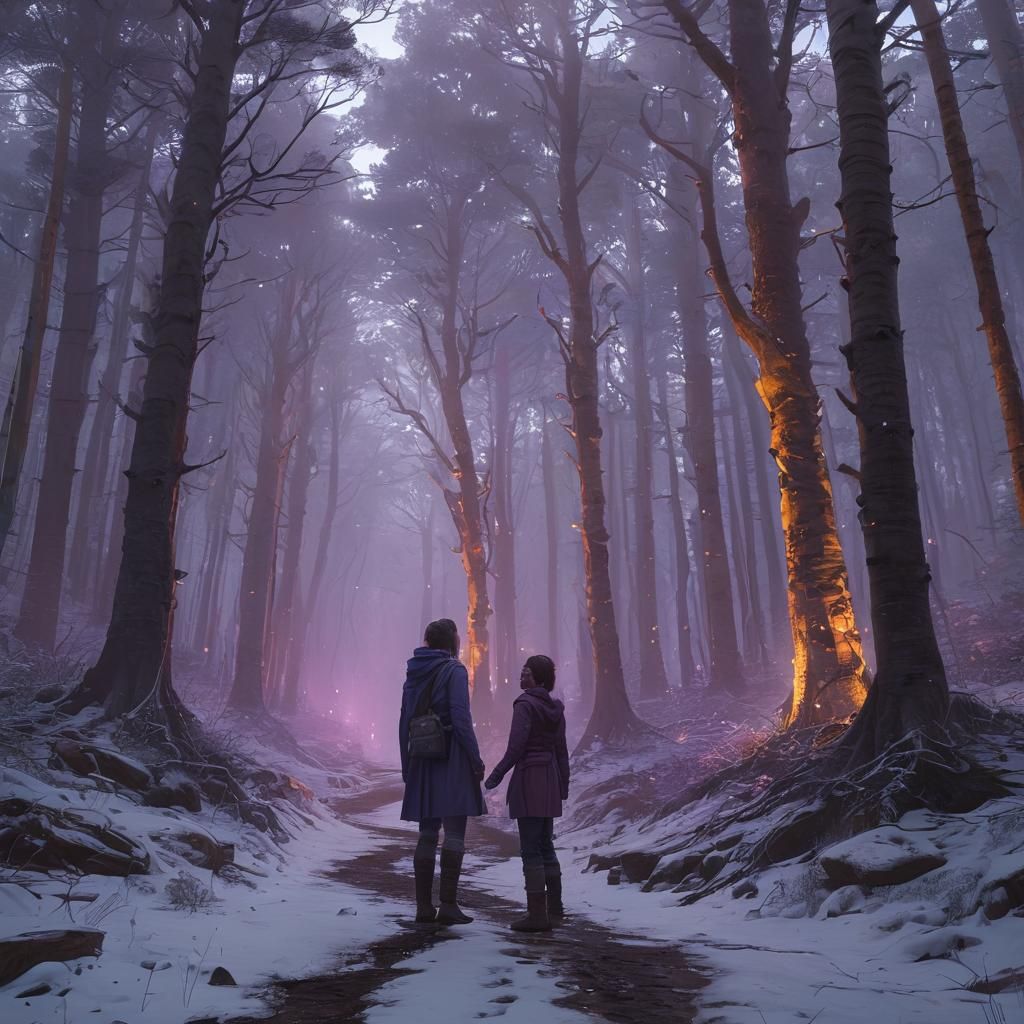 Mystical Forest Concept Art: Sorceress Powers Unleashed