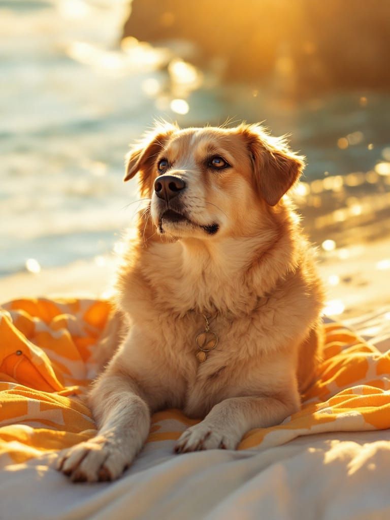 Baywatch Style Beach Scene with Luminous Figures