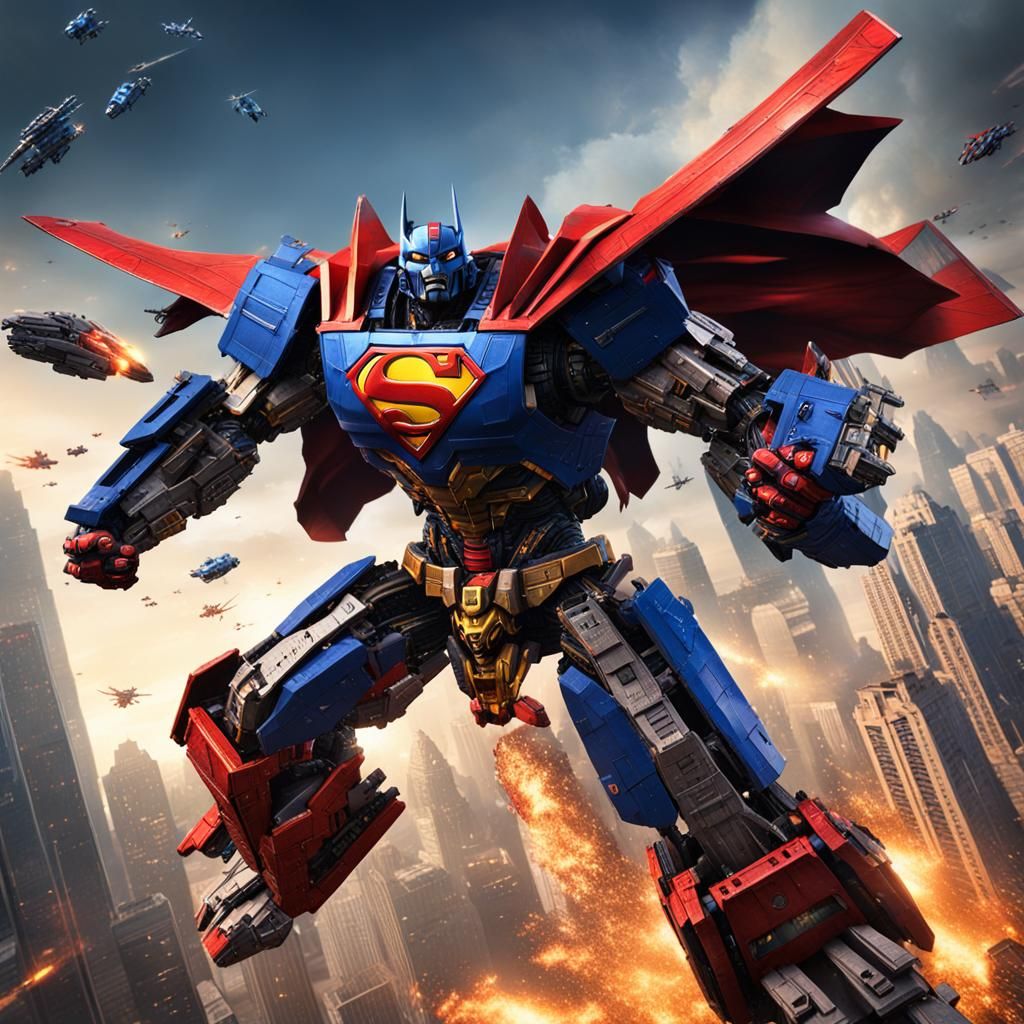 Superman vs Predaking: Epic Battle Scene