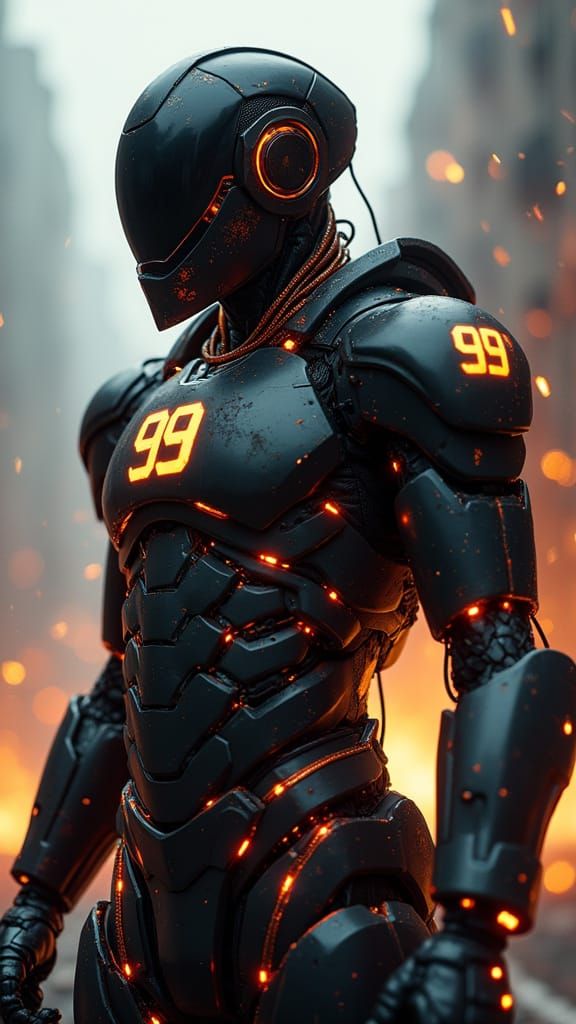 Hyper Realistic Portrait of a Futuristic Armored Soldier