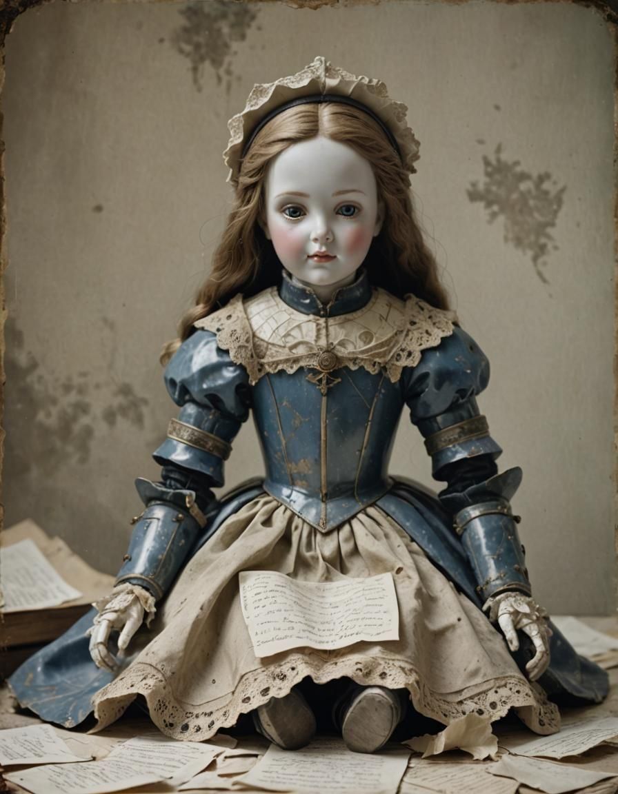 Antique Knight Doll Forgotten in Time
