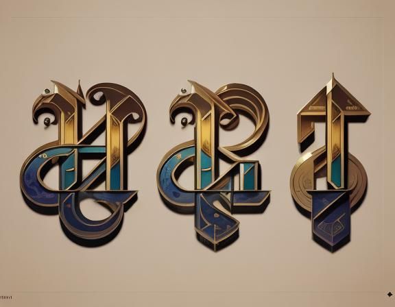 Elegant ART Logo Design with Golden Ratio