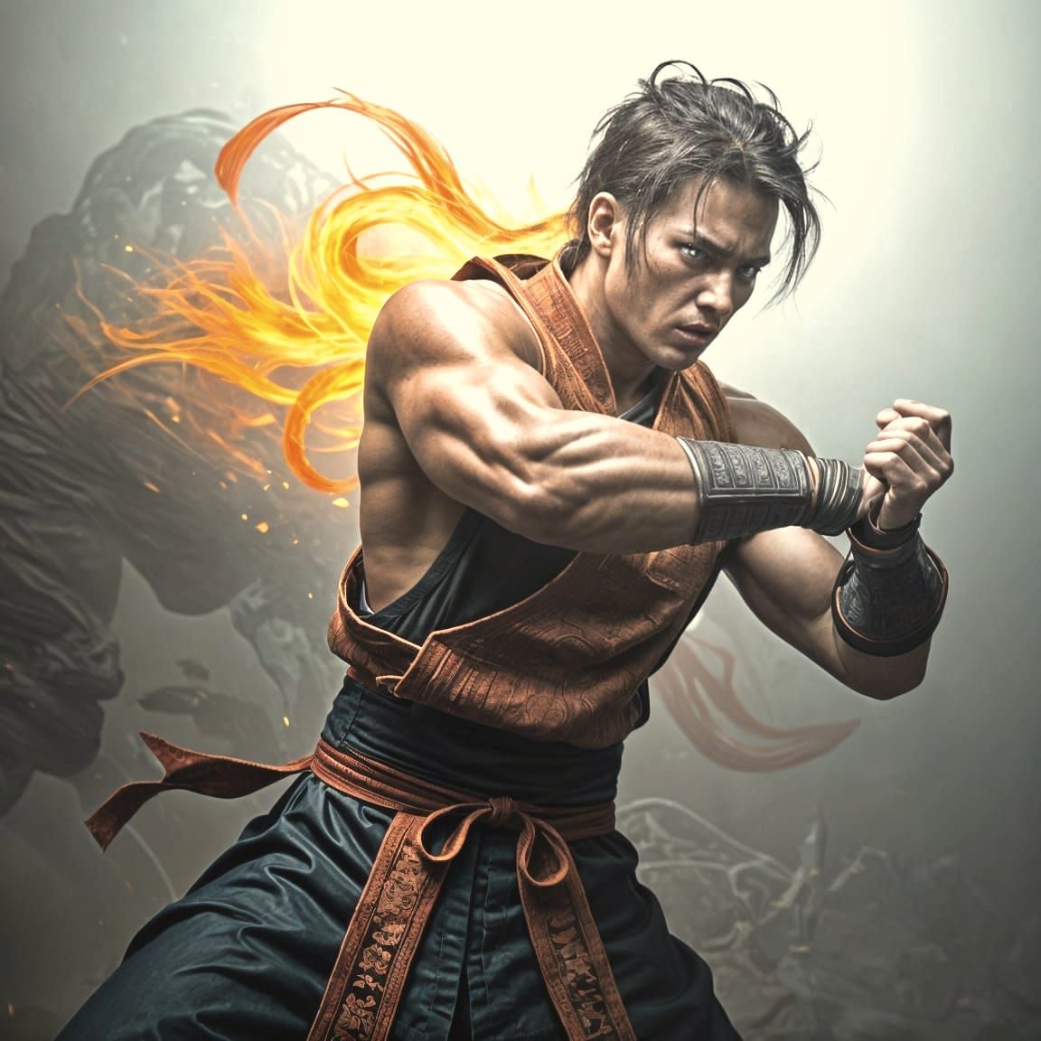 Kung Fu Warriors in Fierce Combat