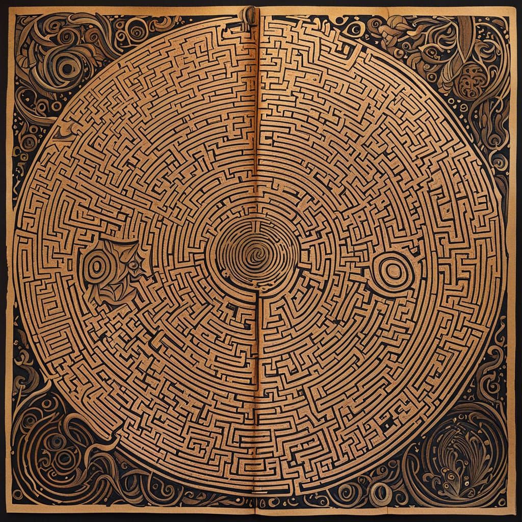 Witch's Notebook: Maze Sketches in Underground Comix Style