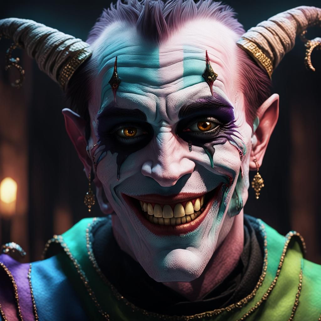 Split Jester: Pastel Joy Meets Gothic Horror