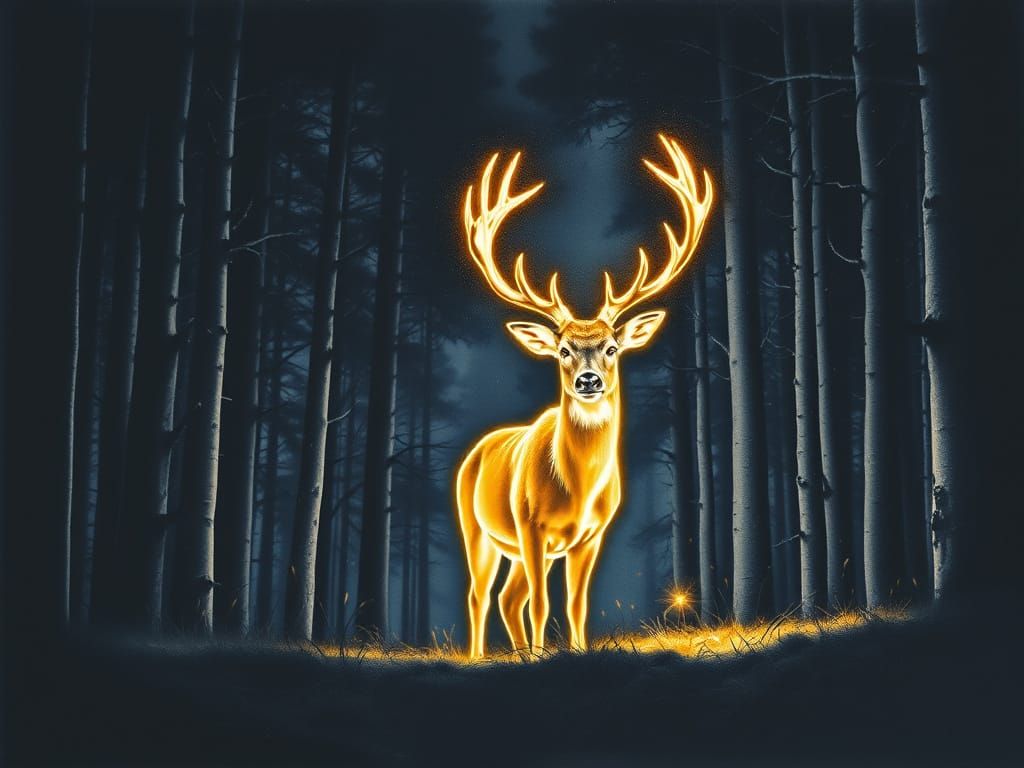 All is black and white, and suddenly, he appears.