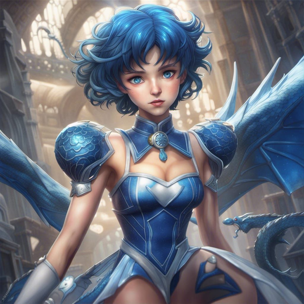 Dragon-Girl Sailor Mercury Concept Art