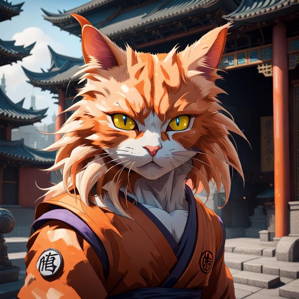 Orange Cat as Dragon Ball Z Character