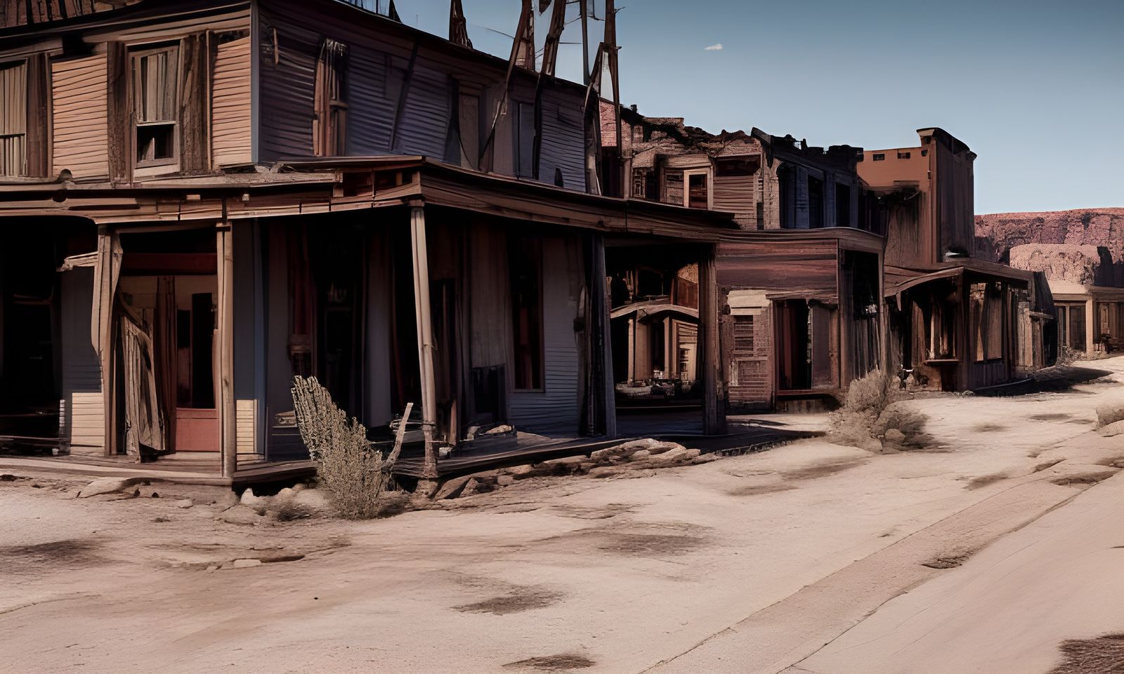 Eerie Ghost Town in the Old West