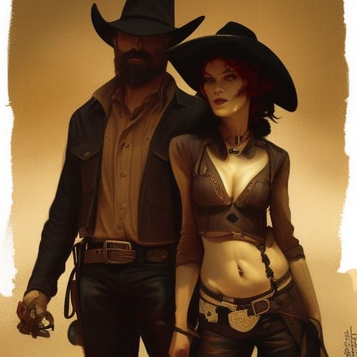 Sinister Cowboy Cowgirl Couple