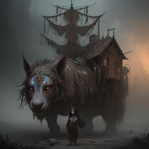 Sinister Gypsy Vardo: Epic Digital Matte Painting