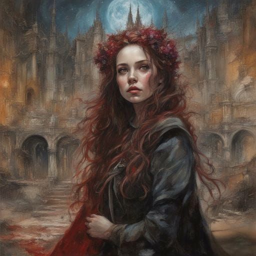 Scarlet Witch Digital Art Illustration