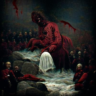 Blood in Horror Style of Doré and Rutkowski