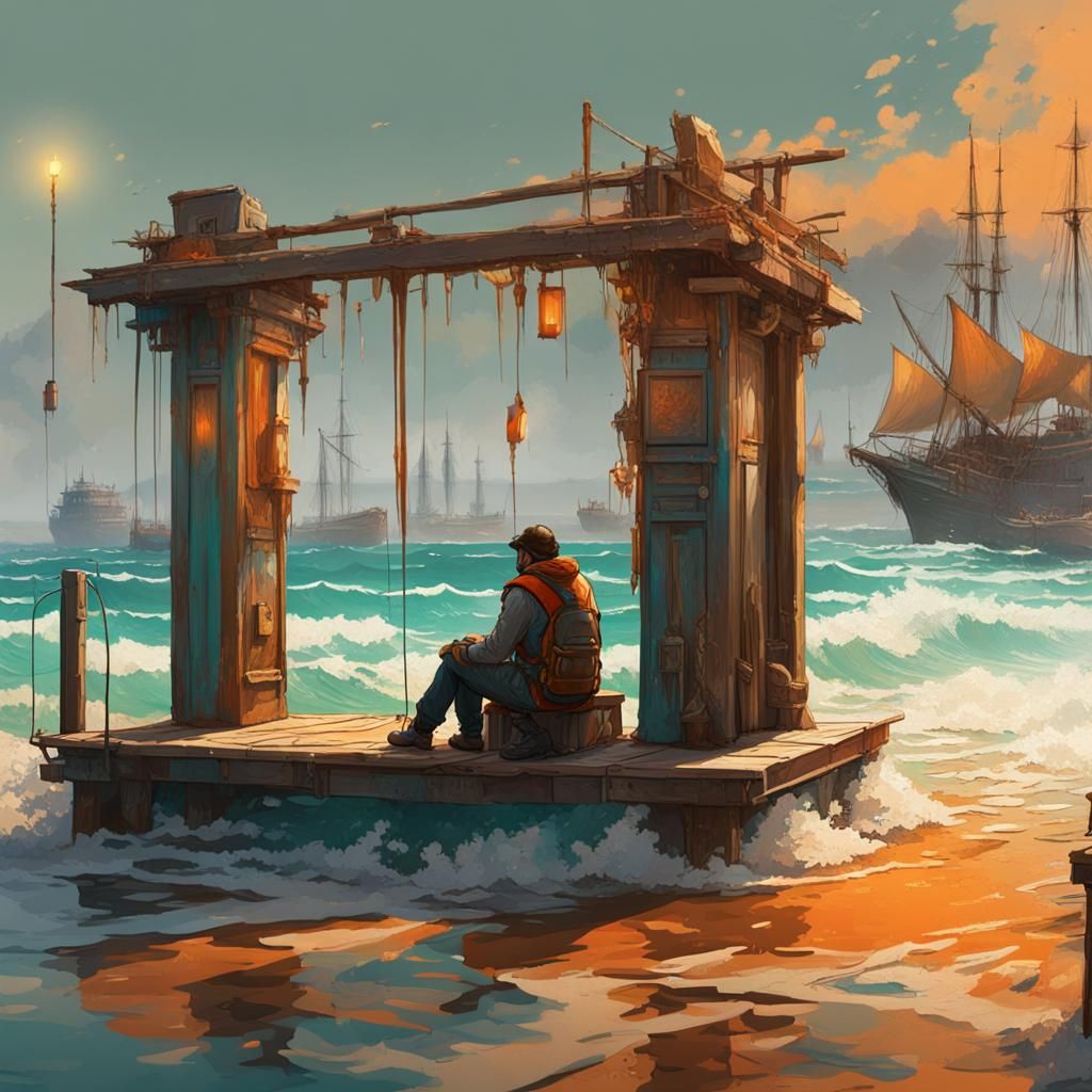 Dockside Tide Watch: Dynamic Lighting Concept Art