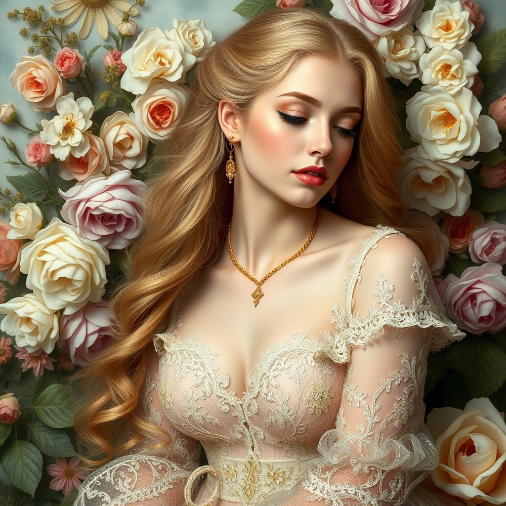 Gilded Lady of the Rococo Era