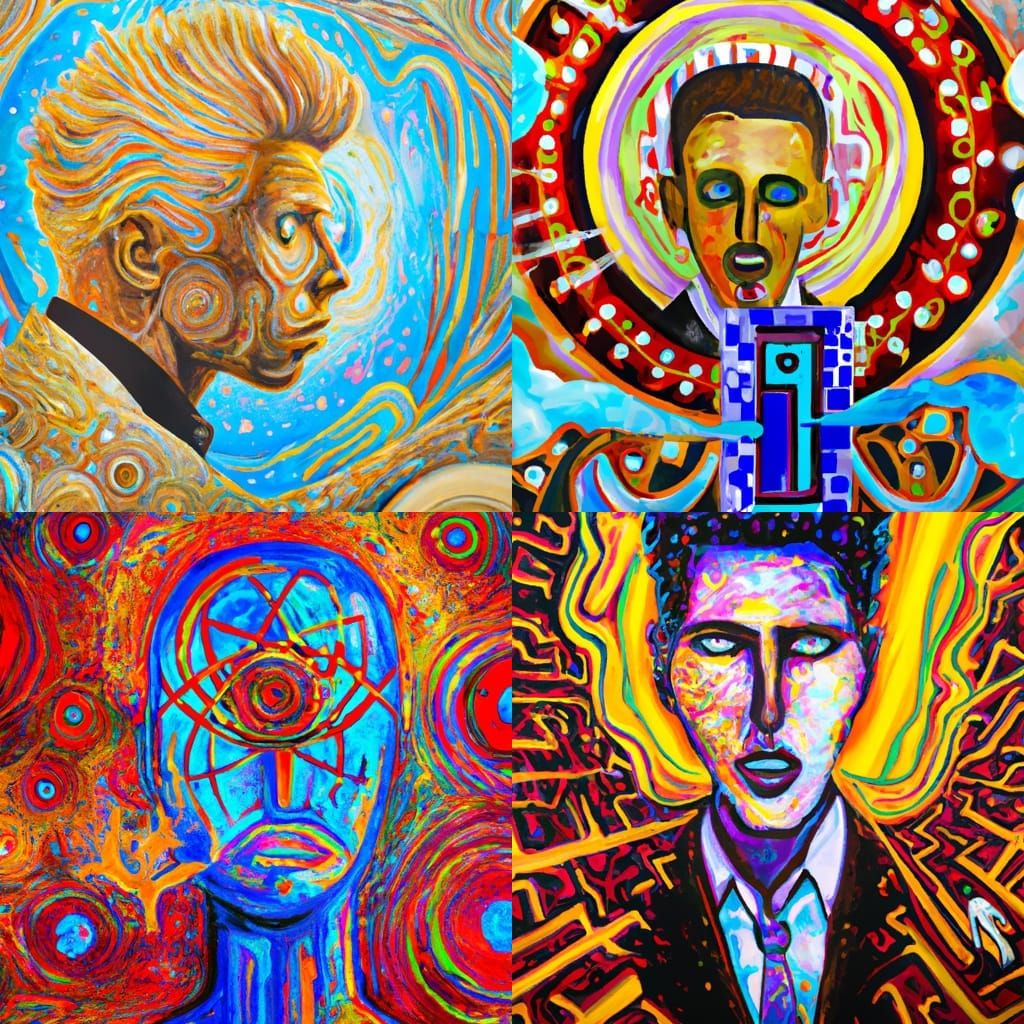 Style: expressionism painting concept art. Background: the golden ratio Nikola Tesla's 369 ratios. Focal point: Hueman-b...