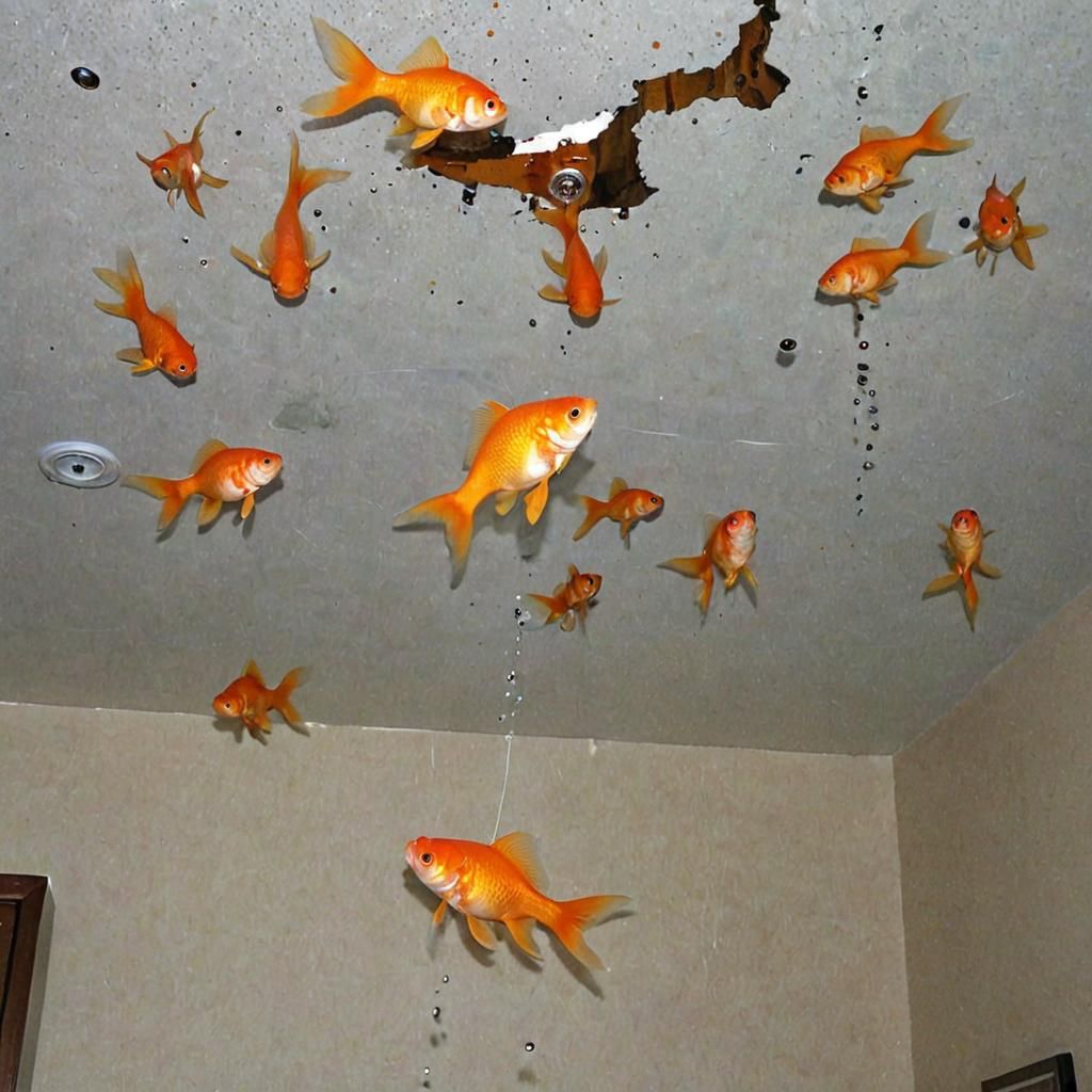 that time the goldfish fell thru the ceiling