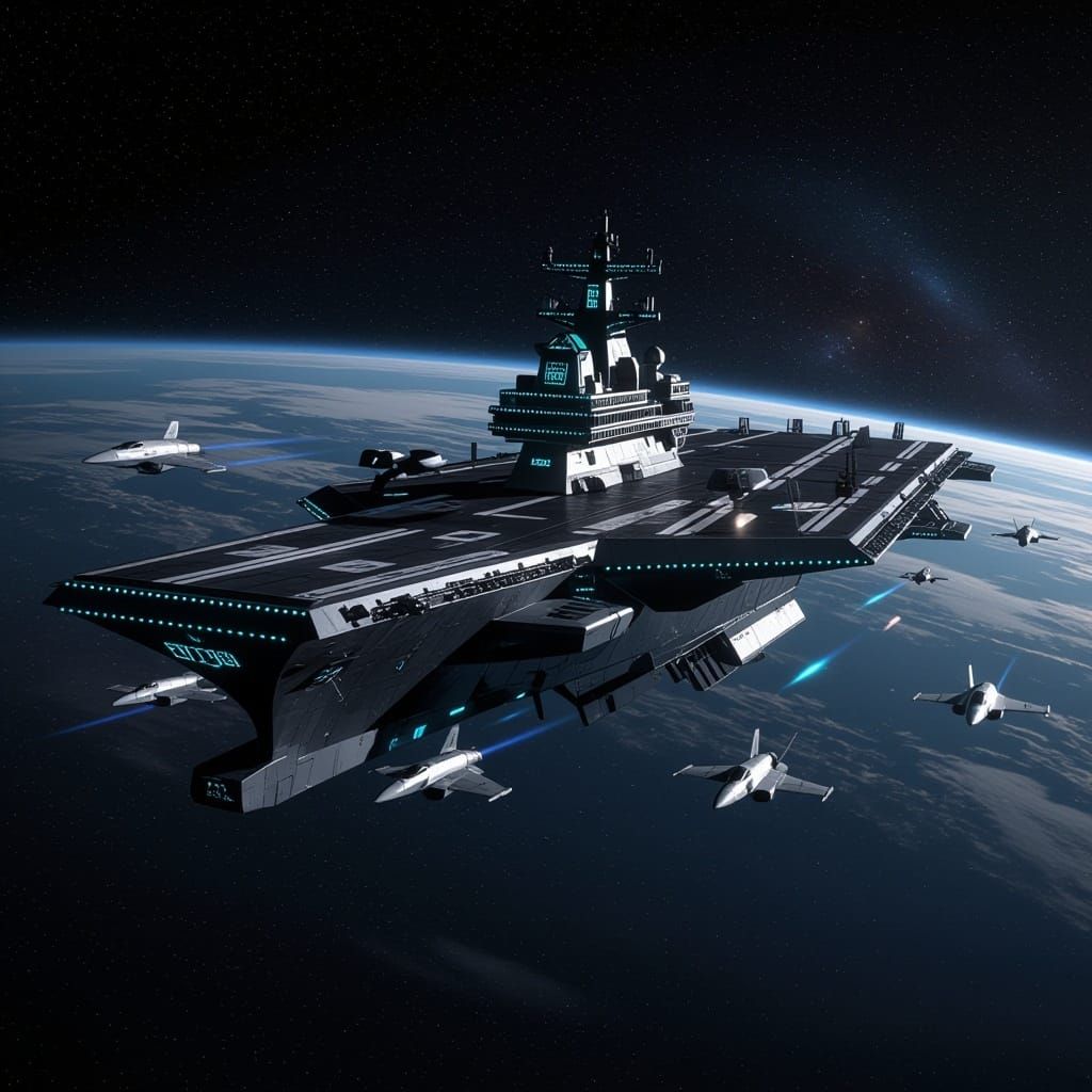 Sleek Star-Cruiser Blends Naval and Sci-Fi Elements in Cosmi...