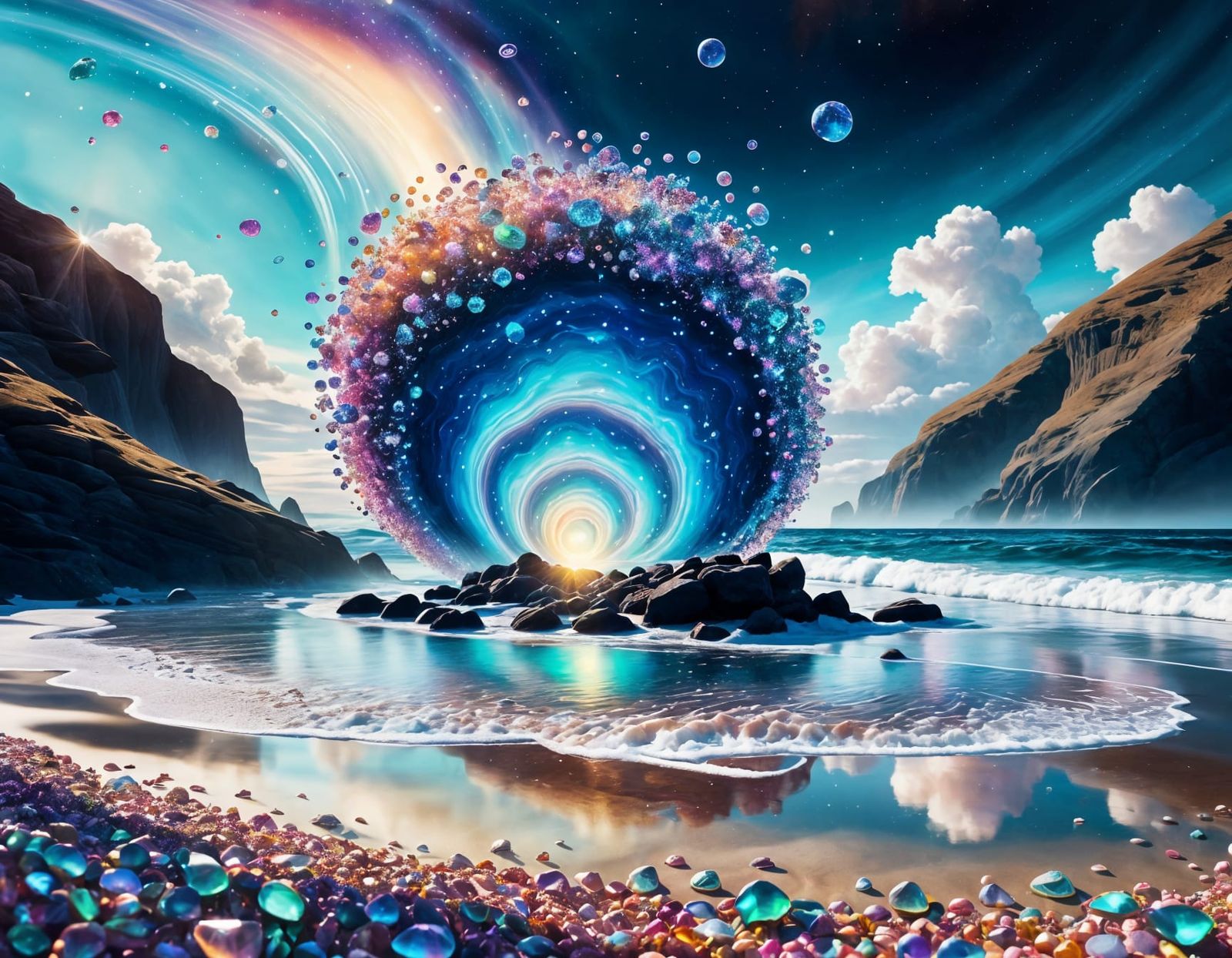 Ethereal Gems in Cosmos Light