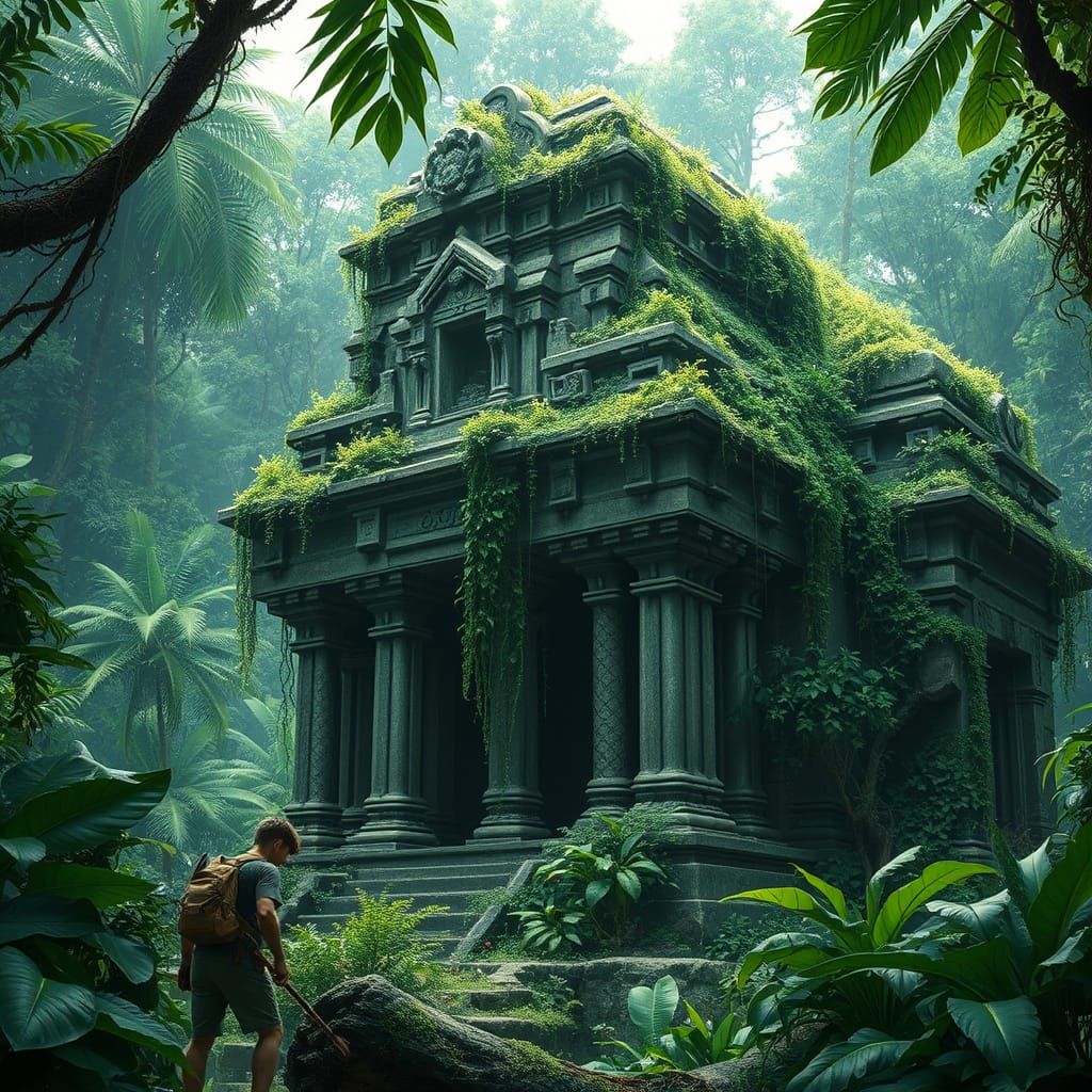 Explorer Finds Overgrown Ancient Jungle Temple