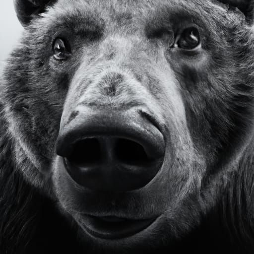Dramatic Bear Portrait in Ambient Light