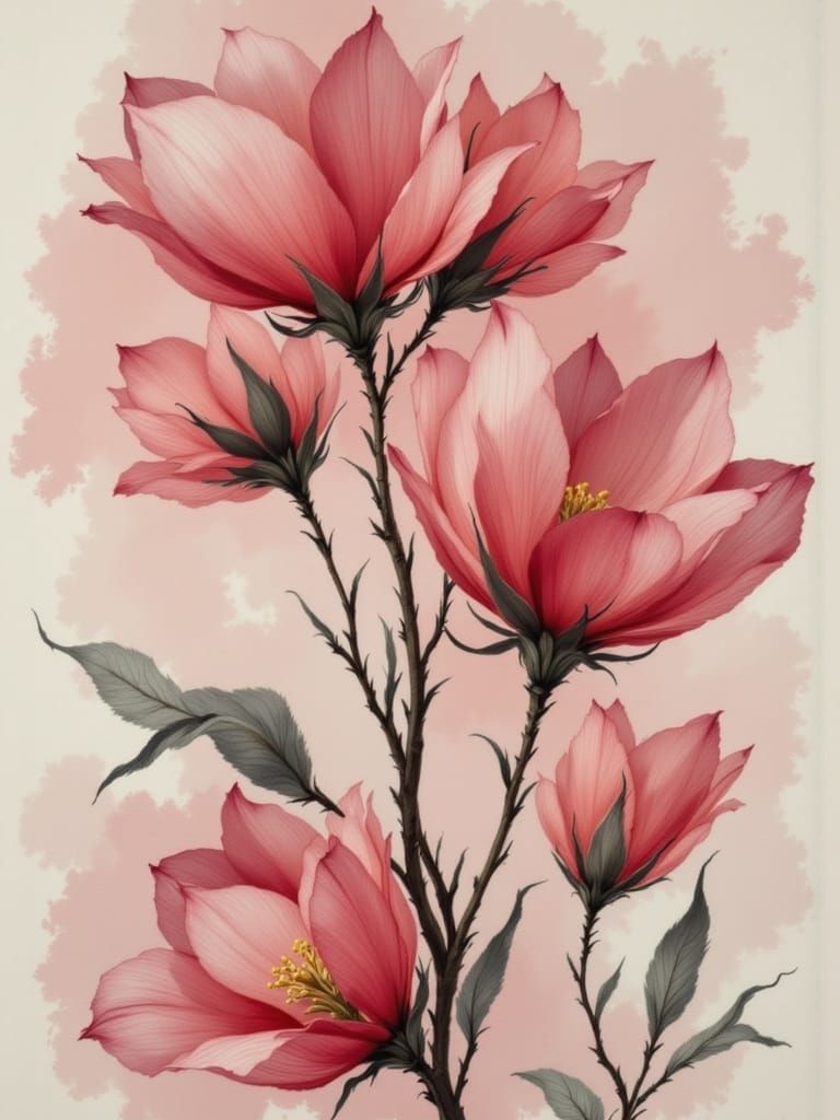 Whispers of Impermanence in Dusty Rose Hues