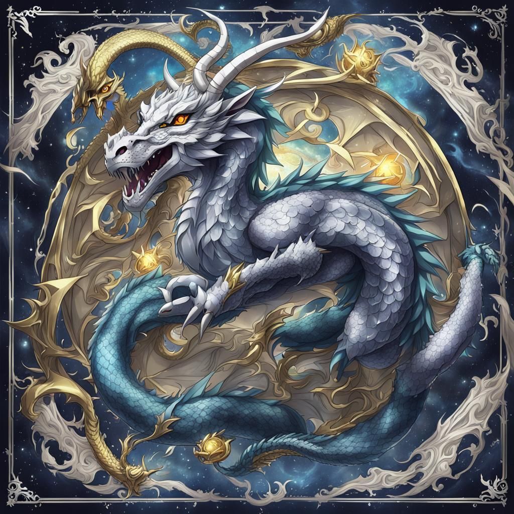 Zodiac Capricorn Dragon in Anime Style