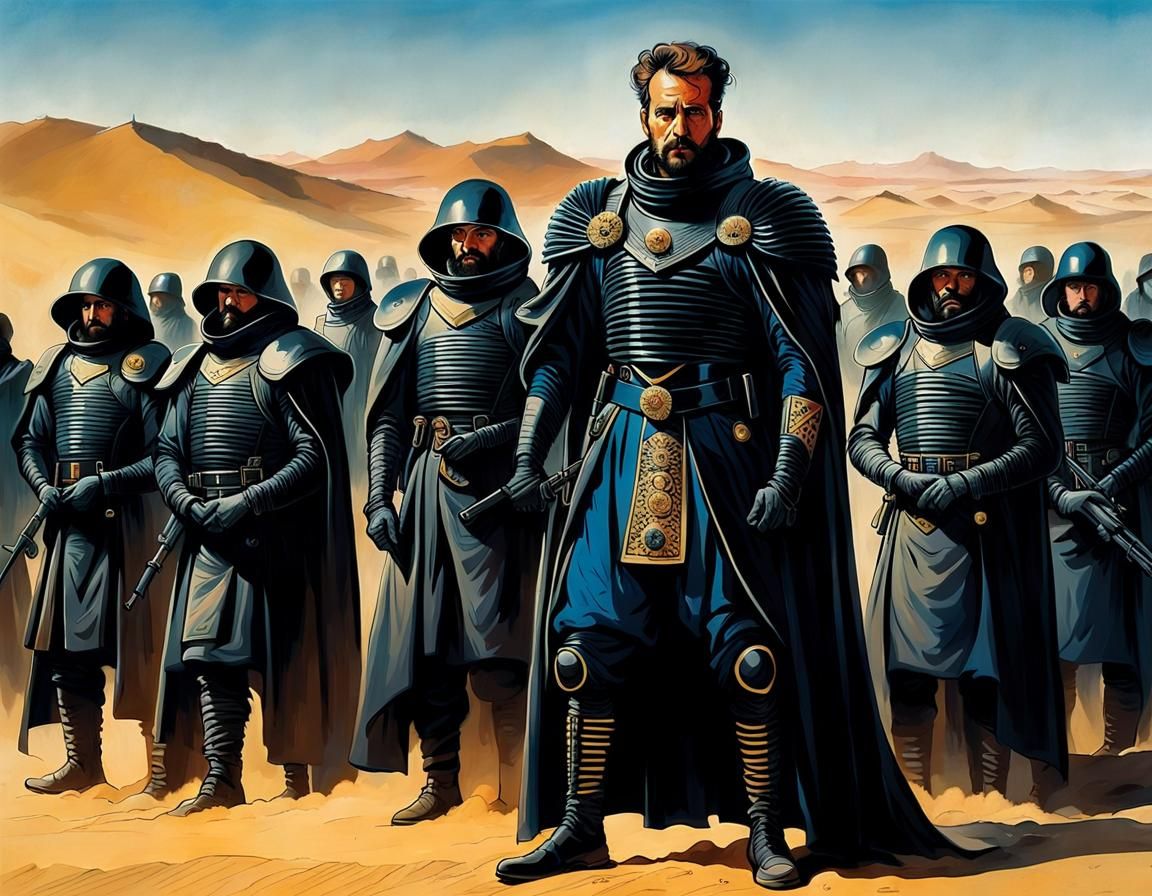 Dune Sardaukar Warriors in Futuristic Stealth Uniforms