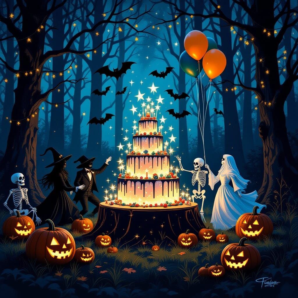 Haunted Glade Birthday Party With Spectral Guests