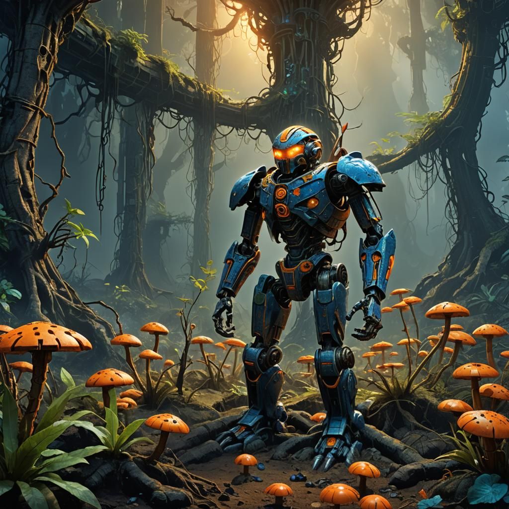 Bionicle System in Mystical Forest, Beksiński Style