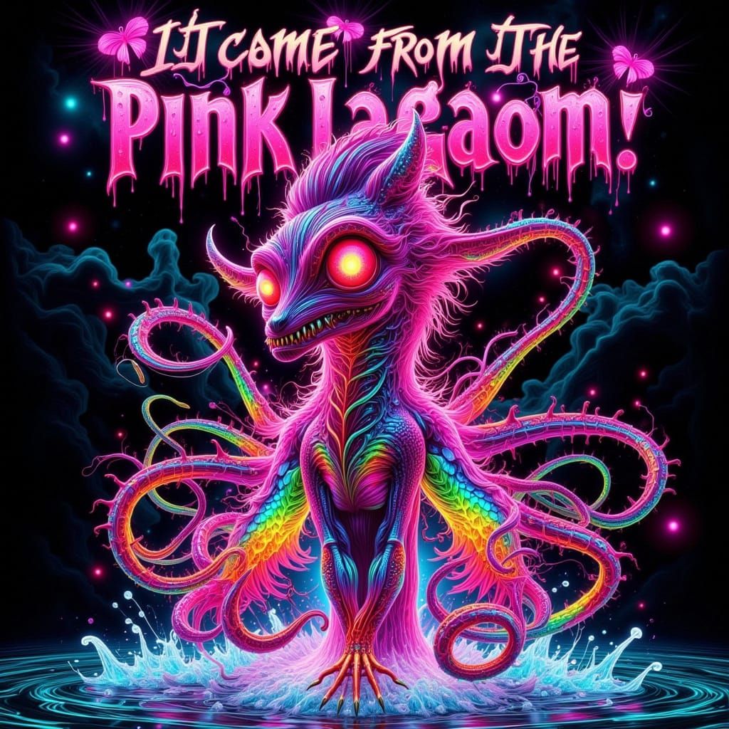 Pink Lagoon Monster Movie Poster