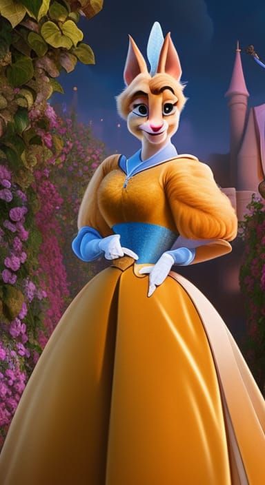 Cinderella in Zootopia: Potter Style Portrait