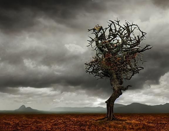 God on Barren Land: Surreal Dark Fantasy