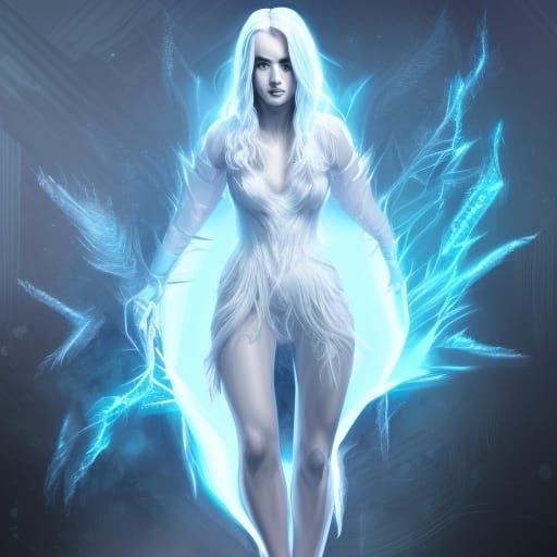 Killer Frost: Young Woman in Dark Fantasy Style