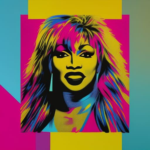 Tina Turner Pop Art Screen Print in 8K