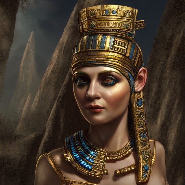 Cleopatra Illustration in 3D with Shading