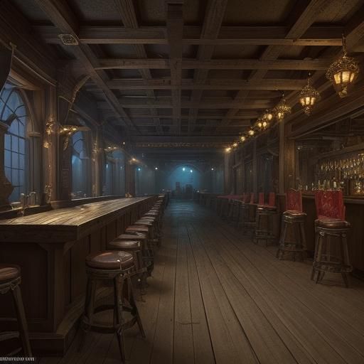 Empty Tavern: Epic 2D Digital Matte Painting
