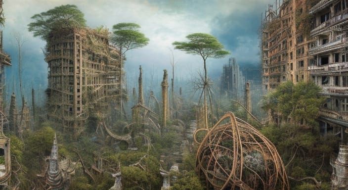 Post-Apocalyptic Landmarks in Mycelium Network