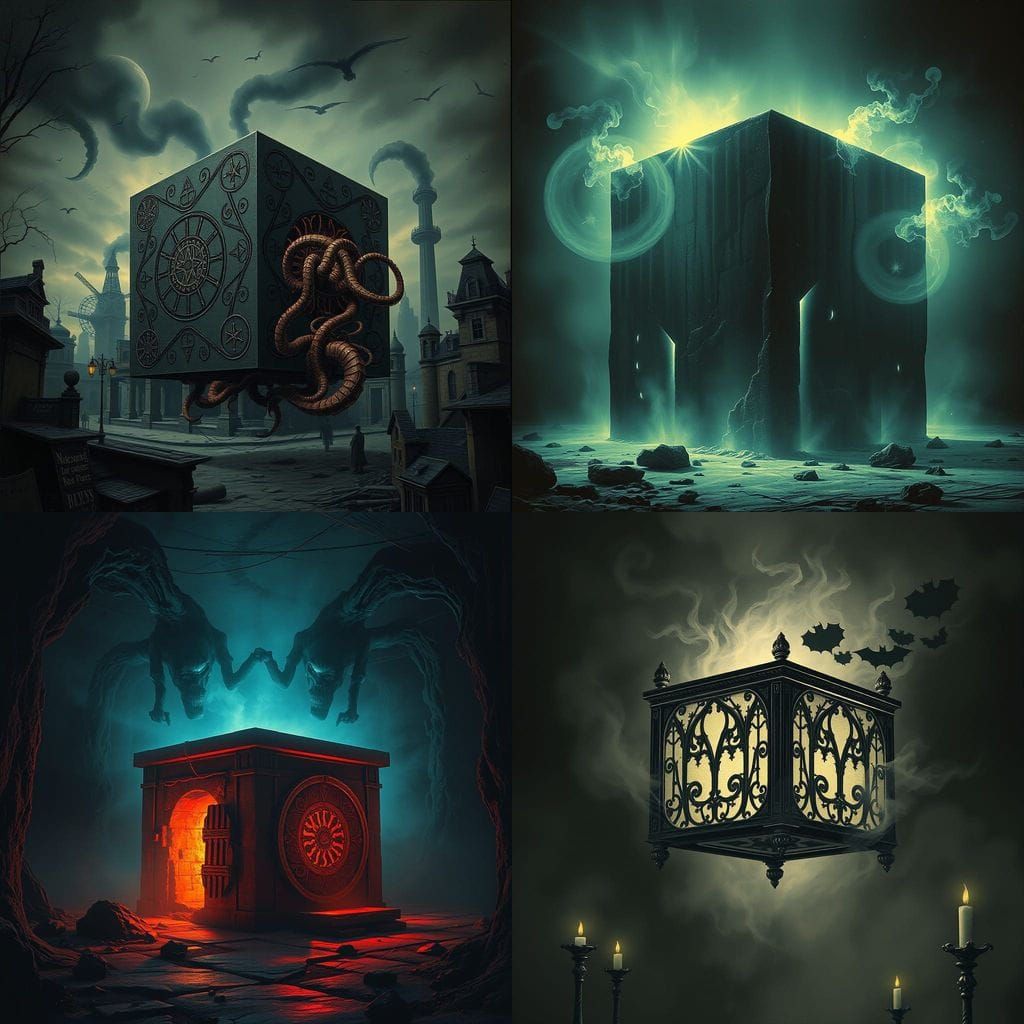 Cyberpunk Horror Scene in Dark Neon